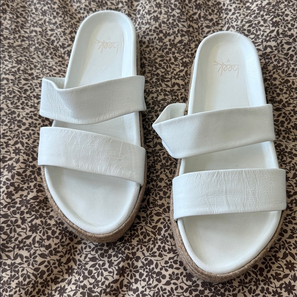 beek Cream Double Strap Sandals